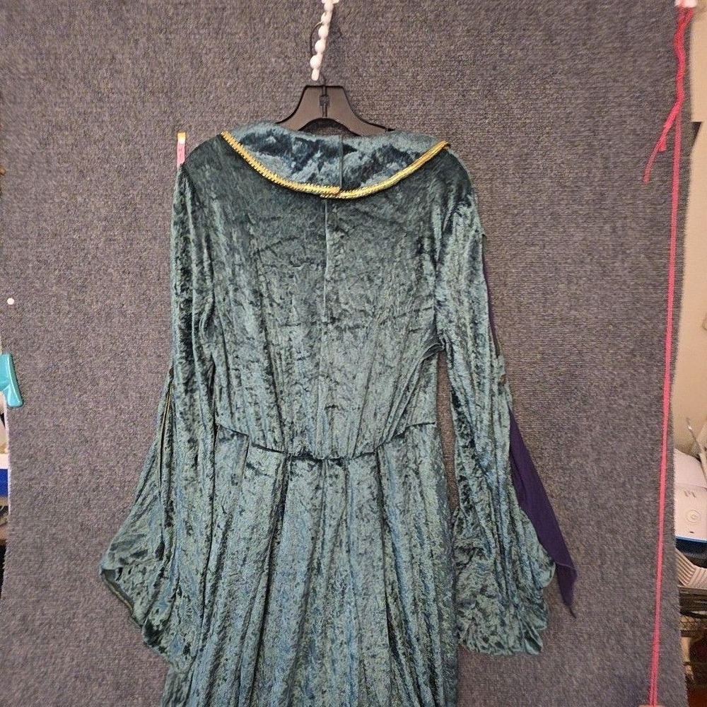 Spirit Dress Womens XL Green Velvet Hocus Pocus Corset Witch Winifred Sanderson - Picture 11 of 14